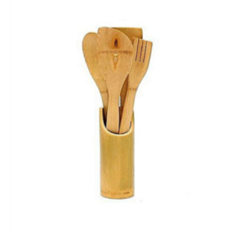 Wooden Spoons & Stand