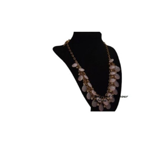 Ladies White Crytsal Statement necklace