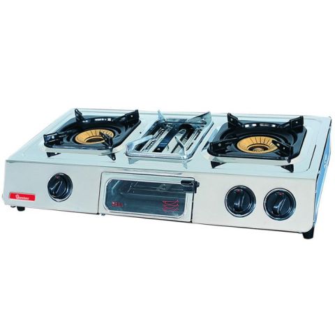 Ramtons Gas Cooker 2 Burner Stainless Steel- Rg/504
