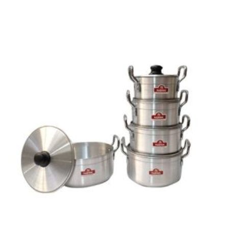 Rashnick 5 Piece Aluminium Cooking/ Stew/ Stock Pots Set