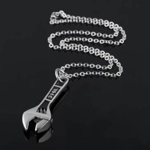 Spanner Pendant Men Gift Necklace