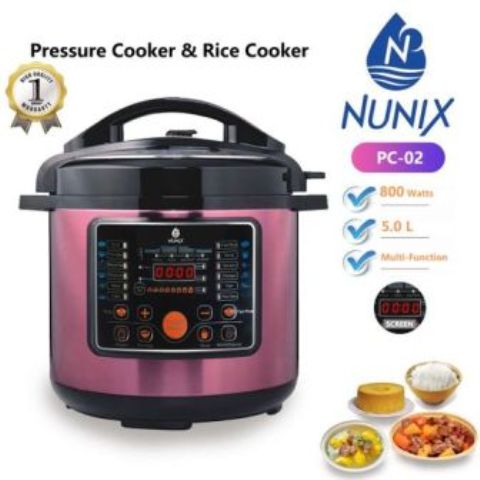 Nunix 5L ELECTRIC PRESSURE COOKER - 800W