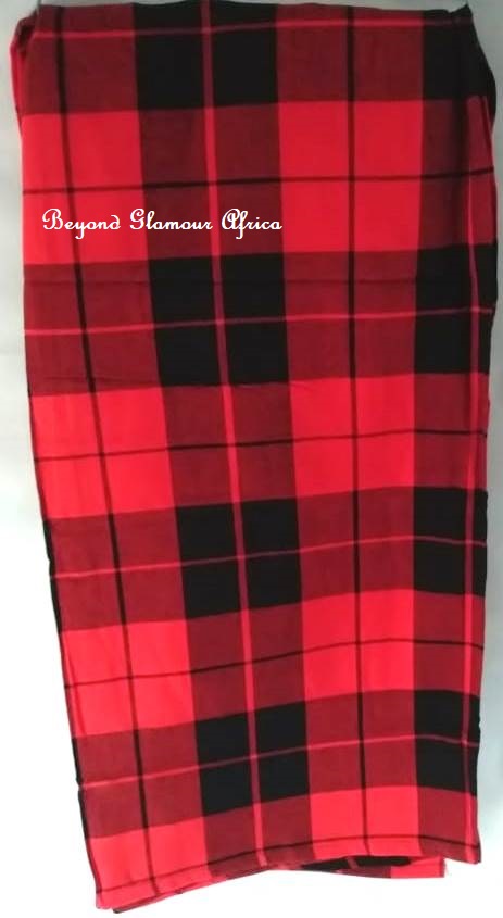 Maasai traditional Cloth Red/Black shuka
