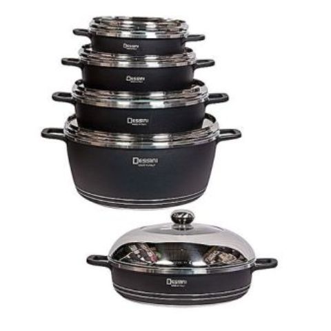 Dessini 10 Pcs Non-Stick Cooking & Serving Pots & Pans