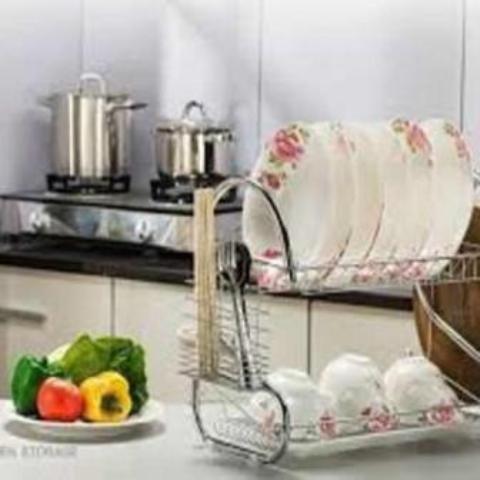 2 Tier Stainless Steel Dish Rack