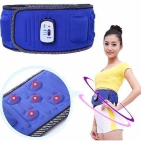 Generic Electric Abdominal Tummy Slimming Belly Burner Lose Weight Fitness Massage Belt - Blue