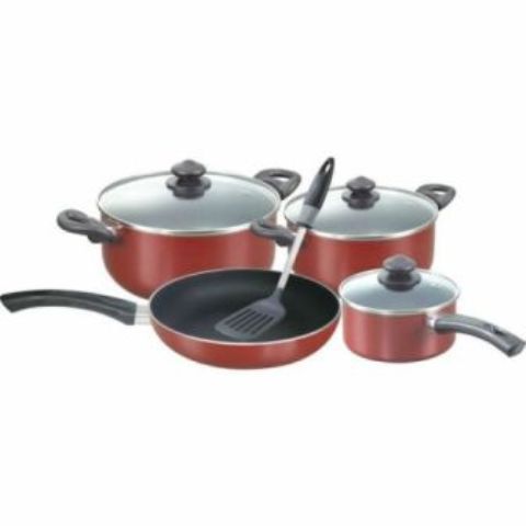 Ramtons Maroon 8 Piece Cookware Set Master Chef- Rt/108