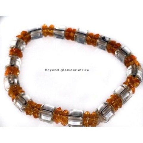 Ladies Yellow Crystal single strand bracelet