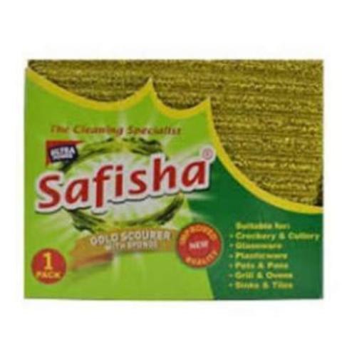 Safisha Gold Scourer With Sponge