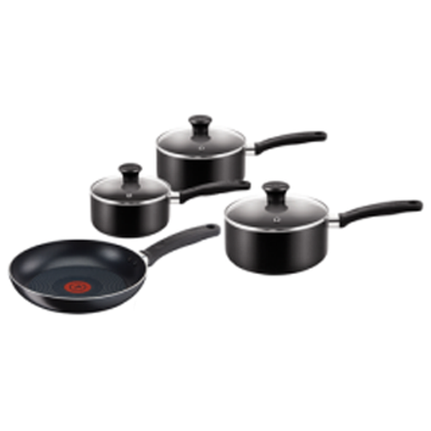 Tefal Essential Black 7pc Cookware Set