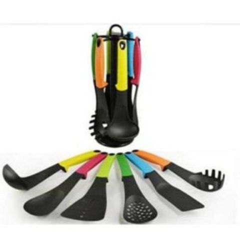 6 Pcs Non-Stick Colorful Cooking Spoons Set