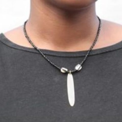 Brass pendant necklace