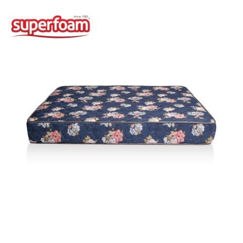Superfoam Quilted Foam Mattress Multicolored High Density  74 X 48 X 6 (4X6X6)