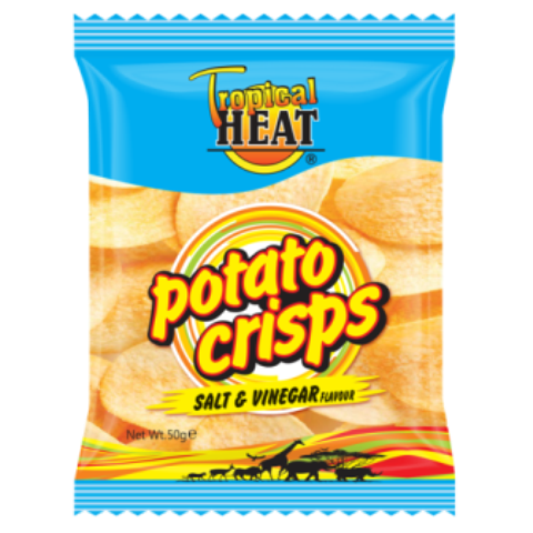 Potato crisps - salt & vinegar 50g