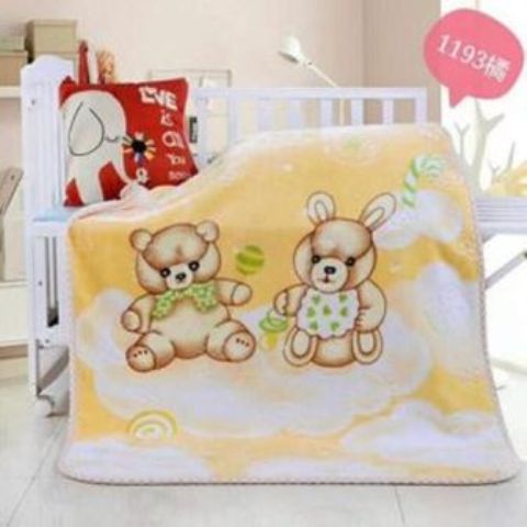 Super Soft Baby Receiving Blanket / Shawl - Orange and White