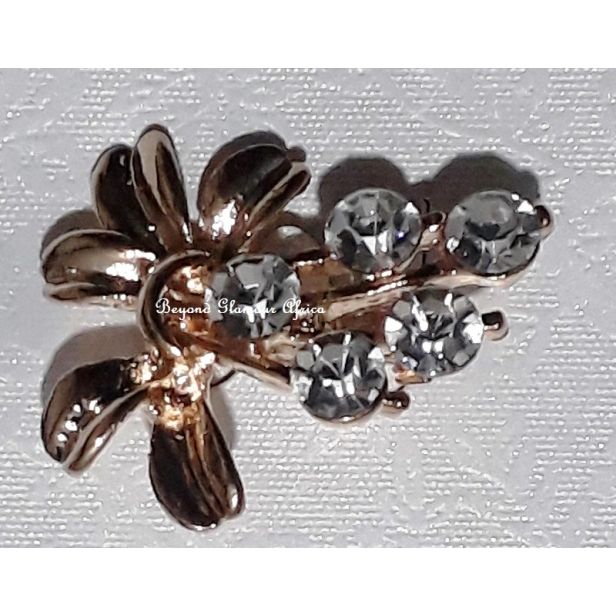 Ladies  Gold Plated Crystal Brooch