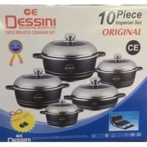 Dessini Non-Stick Cooking Pots - 10 Pieces