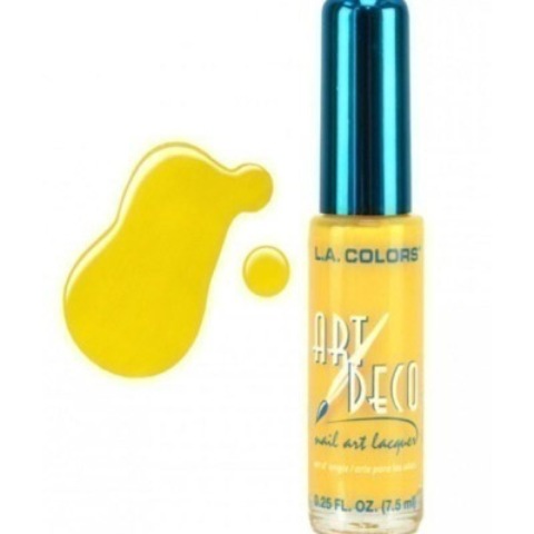 La Colors Art Deco Nail Art Polish Yellow CNA917