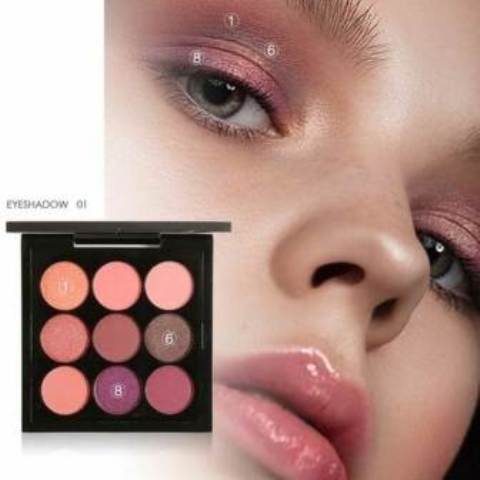 9 Colors Earth Tone Shimmer Matte Pigment Glitter Eyeshadow Palette Artist Shadow Palette Makeup Metallic Eye Shadow