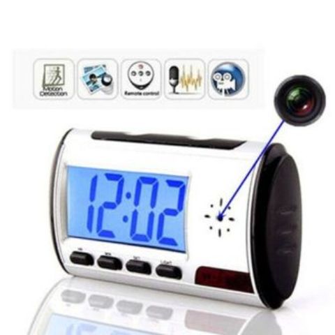 Clock Camera DVR Recorder Nanny Camera CCTV – Silver