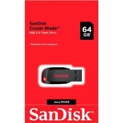 SanDisk 64GB Cruzer Blade USB Flash Drive