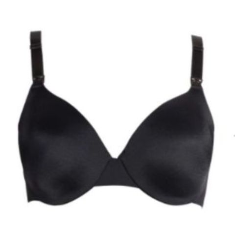 Black Full Coverage Smoothing Underwire Nursing/Maternity Bra