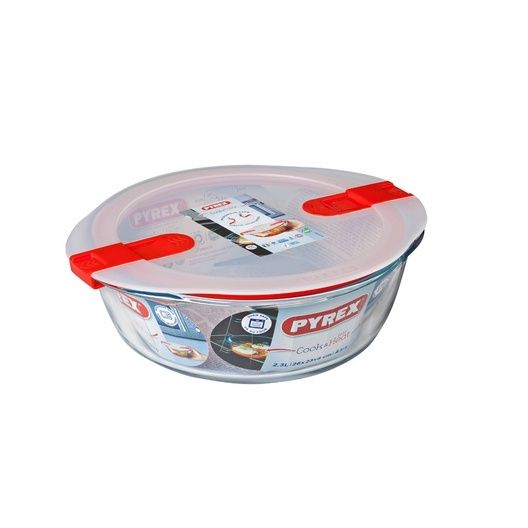 Pyrex Cook & Heat Round Dish + Lid 20x18cm