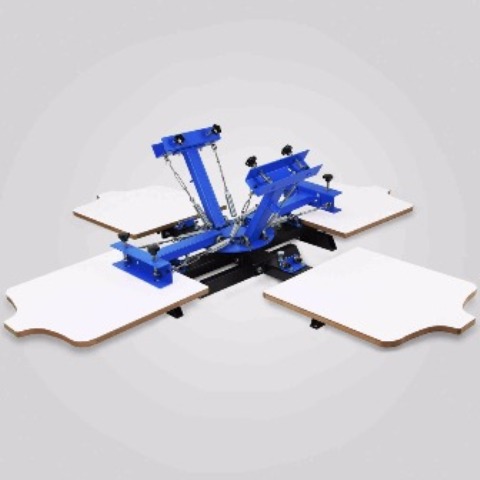 4 Color 4 Station Screen Printing Machine