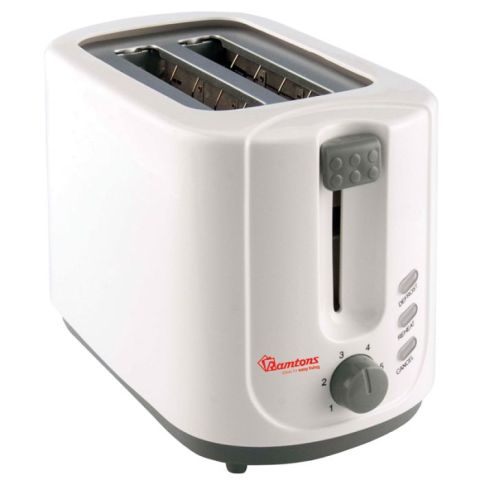 Ramtons 2 Slice  Pop Up Toaster White- RM/448