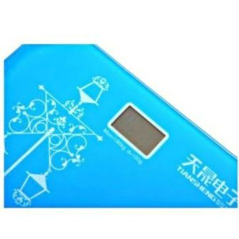 Light Blue Digital Bathroom Weighing Scale