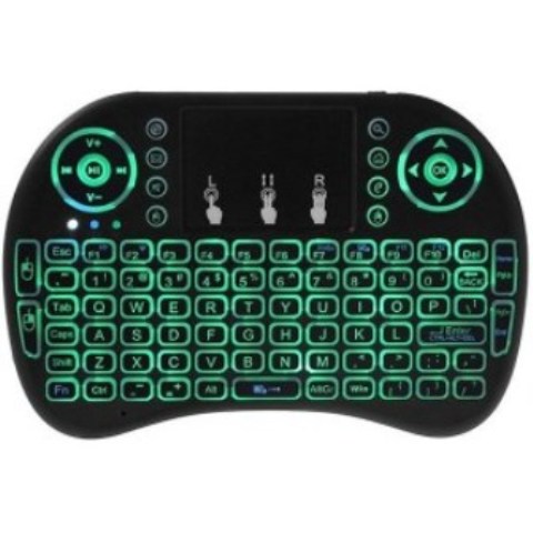 Smart TV Wireless Keyboard with Mouse Touchpad Rechargeable Combos – Black