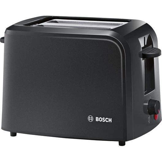 Bosch TAT3A0133G Bread Toaster 2 Slice, 825W - Black