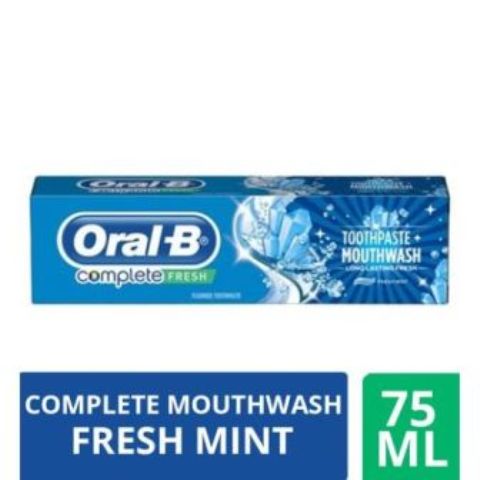 Oral B Complete Mouthwash + Toothpaste Fresh Mint - 75ml