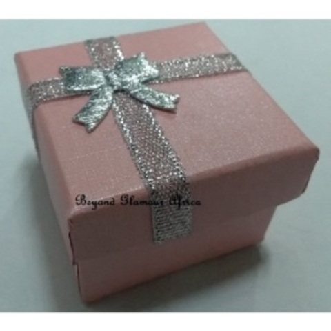 Peach Cardboard Ring Box