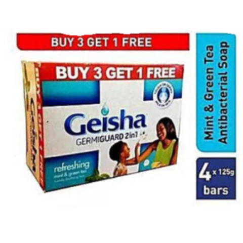 Geisha Germi Guard Soap Green Tea& Mint VP 4X 125g