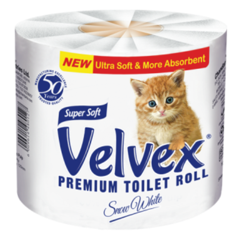 Velvex Premium Toilet Tissue 2ply Single Roll