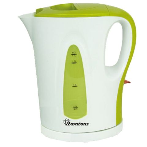 Ramtons Cordless Electric Kettle 1.7 Liters White And Green- RM/349