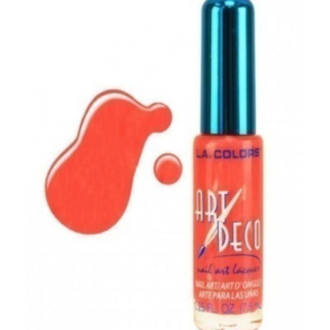 La Colors Art Deco Nail Art Polish Bright Orange CNA919