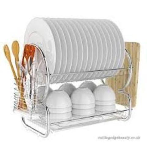 2- Tier Stainless Steel Dish Drying Rack