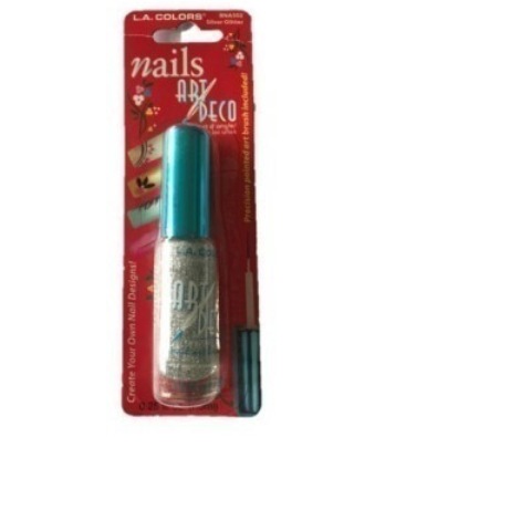 La Colors Silver Glitter Nail Art Deco-Blister Pack BNA502