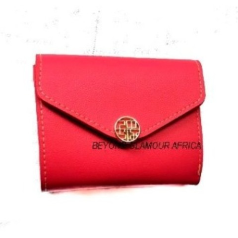 Ladies Pink Folded Leather Wallet