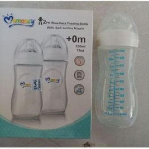 Mom Easy Wide neck feeding bottle with soft airflex nipple 330ML