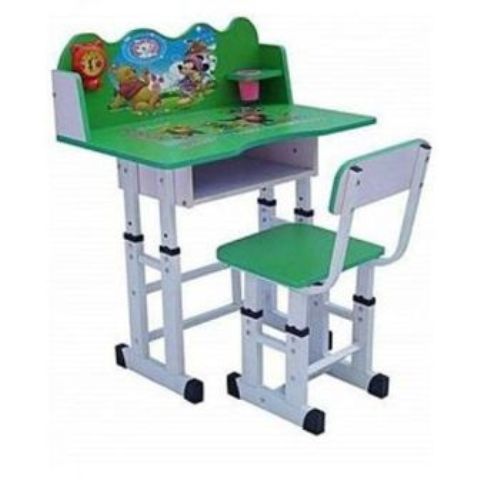 Kids Study Desk - Green & White