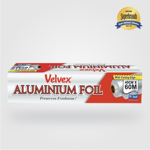 Velvex Aluminium Catering Foil 45cm(w)x60m(l)