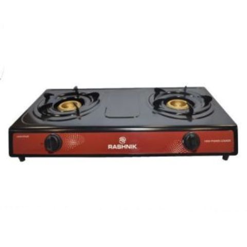 Rashnik RN-1509, 2 Burner Gas Stove - Black