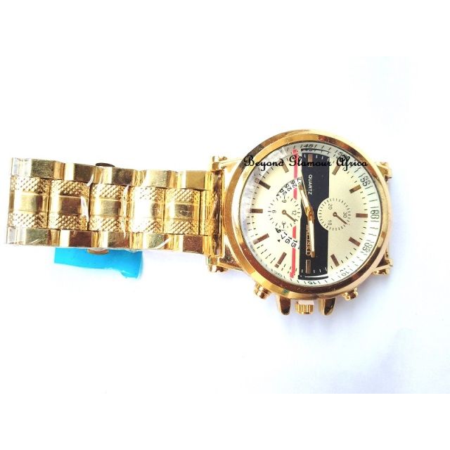 Classic Gold plated Luxury watch with white face