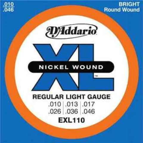 D’Addario EXL110 Nickel Wound Electric Guitar Strings Regular Light 10-46