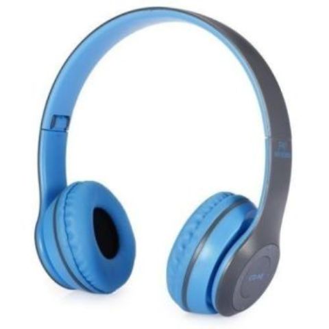 Generic P47 Foldable Bluetooth Wireless Headset Noise Cancelling Blue