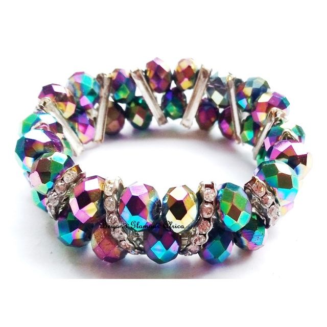 Womens Multicolor Crystal Bracelet