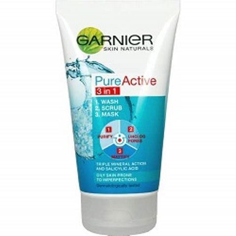Garnier Pure Active 3 In 1 Clay Cleanser 150 Ml